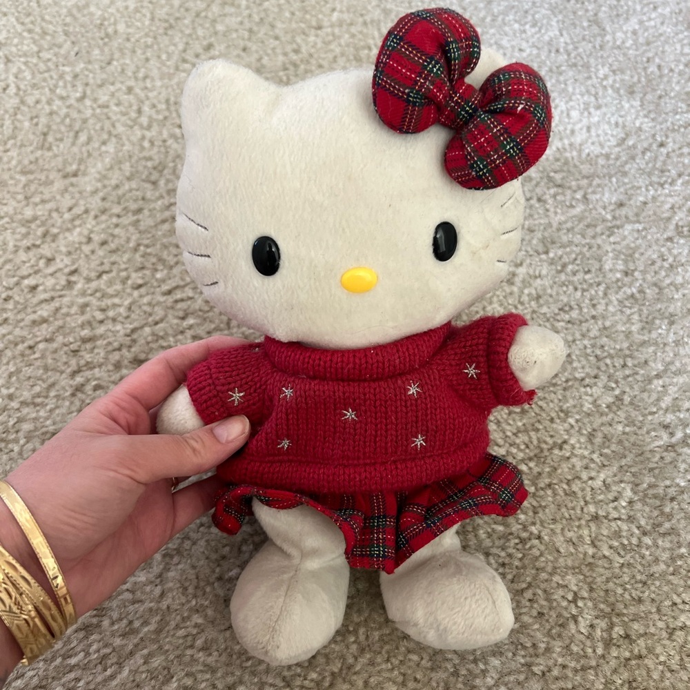 Hello Kitty Plush in Festive Red Outfit